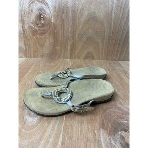 VIONIC Womens Embellished Slide Thong Flip flop Sandal RICCI Sz 7 GOLD